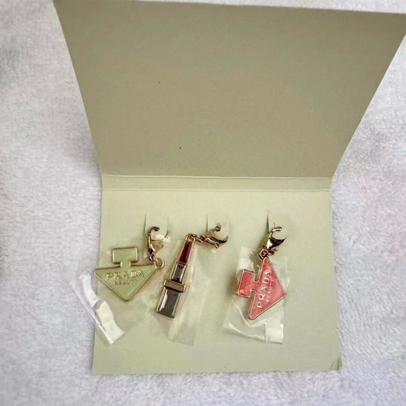 Prada Gold and Pink 3pc. Charm Set - Picture 6 of 6